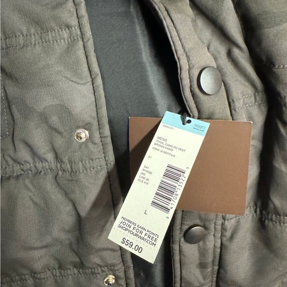 TONAL CAMO PU VEST BROWN CAMO JACKET - Picture 2 of 2